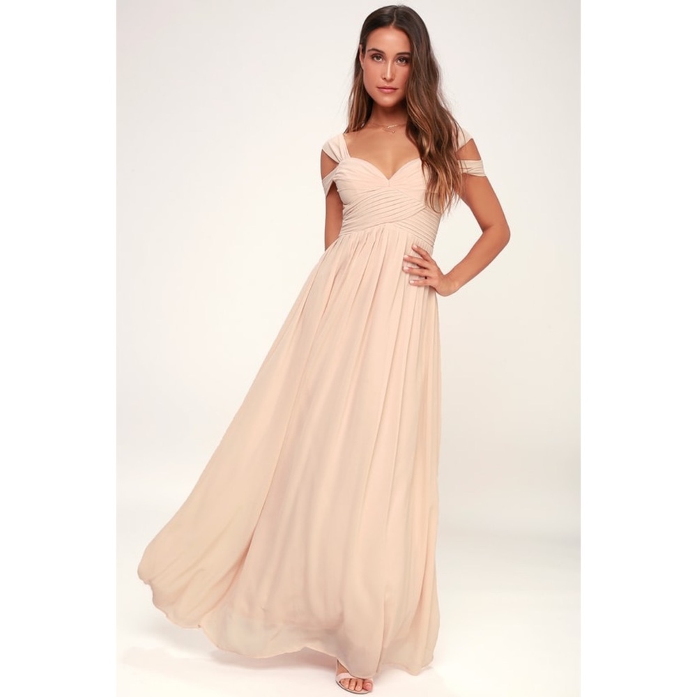 NWT Lulus Blush Pink Maxi Dress